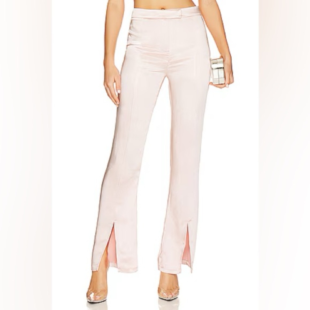 Revolve - pink satin tularosa pants